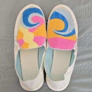 Sanuk Donna Soft Top Slip-Ons, Sz 10